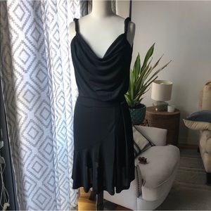 Galliano black cocktail dress